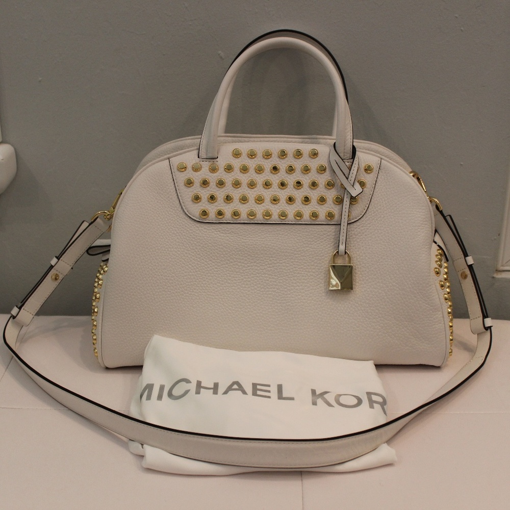 MICHAEL Michael Kors Lrg Austin Stud Leather Bag